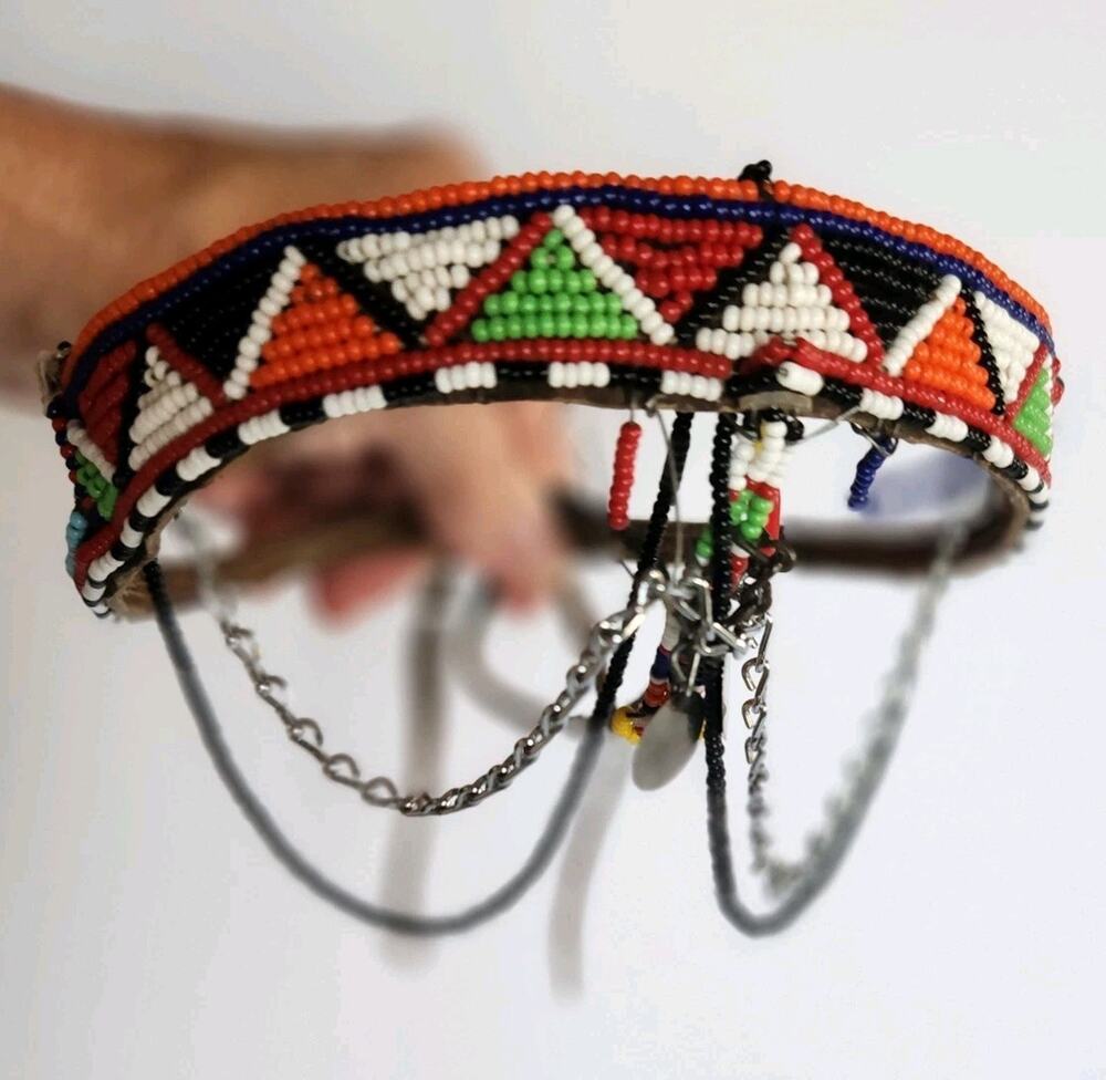 African Maasai Choker necklace Masai ethnic tribal boho gypsy Hand Beaded OSFA